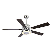 Load image into Gallery viewer, 52&quot; Vendome Industrial DC Motor Downrod Mount Reversible Ceiling Fan with Lighting and Remote Control
