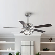 Cargar imagen en el visor de la galería, 52&quot; Zelda Modern DC Motor Downrod Mount Reversible Ceiling Fan with Lighting and Remote Control
