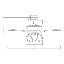 Cargar imagen en el visor de la galería, 52&quot; Zelda Modern DC Motor Downrod Mount Reversible Ceiling Fan with Lighting and Remote Control
