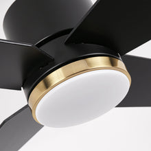 Load image into Gallery viewer, 52&quot; Ashby Industrial Satin Nickel DC Motor Ceiling Fan with LED Lighting and Remote Contro
