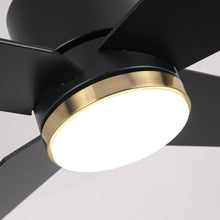 Load image into Gallery viewer, 52&quot; Ashby Industrial Satin Nickel DC Motor Ceiling Fan with LED Lighting and Remote Contro
