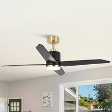 Load image into Gallery viewer, 52&quot; Ashby Industrial Satin Nickel DC Motor Ceiling Fan with LED Lighting and Remote Contro
