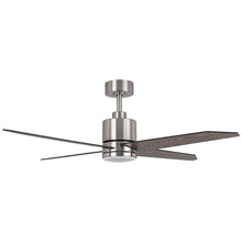 Load image into Gallery viewer, 52&quot; Ashby Industrial Satin Nickel DC Motor Ceiling Fan with LED Lighting and Remote Contro
