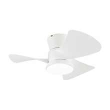 Load image into Gallery viewer, 31&quot; Mazon Modern DC Motor Flush Mount Reversible Ceiling Fan with LED Lighting and Remote Control
