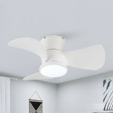 Carregar imagem no visualizador da galeria, 31&quot; Mazon Modern DC Motor Flush Mount Reversible Ceiling Fan with LED Lighting and Remote Control
