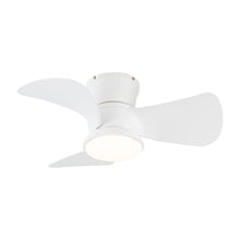 Load image into Gallery viewer, 31&quot; Mazon Modern DC Motor Flush Mount Reversible Ceiling Fan with LED Lighting and Remote Control
