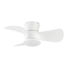 Load image into Gallery viewer, 31&quot; Mazon Modern DC Motor Flush Mount Reversible Ceiling Fan with LED Lighting and Remote Control
