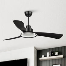 Load image into Gallery viewer, 52&quot; Bohemian Industrial DC Motor Downrod Mount Reversible Ceiling Fan with Lighting and Remote Control
