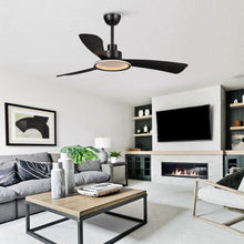 Load image into Gallery viewer, 52&quot; Bohemian Industrial DC Motor Downrod Mount Reversible Ceiling Fan with Lighting and Remote Control
