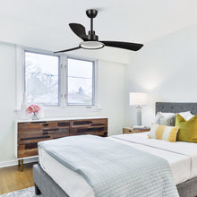 Load image into Gallery viewer, 52&quot; Bohemian Industrial DC Motor Downrod Mount Reversible Ceiling Fan with Lighting and Remote Control
