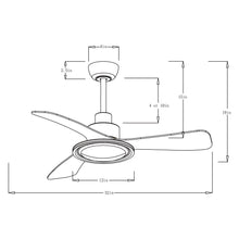 Cargar imagen en el visor de la galería, 52&quot; Bohemian Industrial DC Motor Downrod Mount Reversible Ceiling Fan with Lighting and Remote Control
