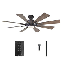 Carregar imagem no visualizador da galeria, 60&quot; Oretha Windmill DC Ceiling Fan with LED Lighting
