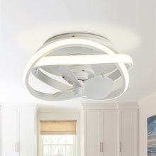 Carregar imagem no visualizador da galeria, Vaczon 13&quot; Flush Mount Caged Fan with Lignt and Remote Control
