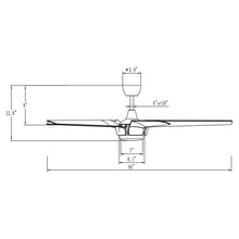 Carregar imagem no visualizador da galeria, 65&quot; Fury Farmhouse DC Motor Downrod Mount Ceiling Fan with Lighting and Remote Control
