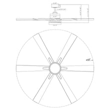 Carregar imagem no visualizador da galeria, 65&quot; Amold Industrial Downrod Mount Ceiling Fan with Lighting and Remote Control
