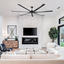 Cargar imagen en el visor de la galería, 84&quot; or 100&quot; Industrial Downrod Mount Ceiling Fan with Remote Control
