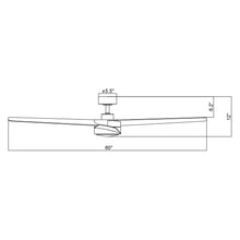 Cargar imagen en el visor de la galería, 60&quot; Parvez Modern DC Motor Downrod Mount Reversible Ceiling Fan with Lighting and Remote Control
