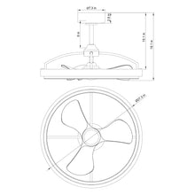 Load image into Gallery viewer, 27&quot; Arthur Industrial DC Motor Downrod Mount Ceiling Fan with Lighting and Remote Control
