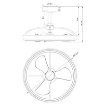 Carregar imagem no visualizador da galeria, 28&quot; Sawyer Industrial Satin Nickel DC Motor Downrod Mount Ceiling Fan with Lighting and Remote Control
