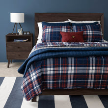 Load image into Gallery viewer, Grayson Farmhouse Plaid Reversible Quilt Set
