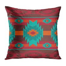 Load image into Gallery viewer, Red Rustic Aztec Cushion Covers
