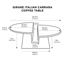 Cargar imagen en el visor de la galería, Girare Italian Carrara Coffee Table
