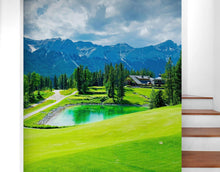 Cargar imagen en el visor de la galería, Golf Course Mountain View Wallpaper. #6767
