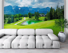 Load image into Gallery viewer, Golf Course Mountain View Wallpaper. #6767
