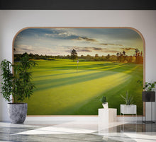 Cargar imagen en el visor de la galería, Golf Course Wallpaper. Sunset Over Golf Course. #6747
