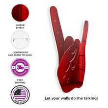 Load image into Gallery viewer, Rock On Hand Silhouette Mirror
