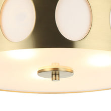 Carregar imagem no visualizador da galeria, 14 Inch Modern 3-Light Golden Flush Mount Ceiling Lighting
