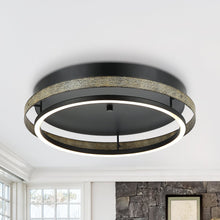 Carregar imagem no visualizador da galeria, 18 Inch Round Farmhouse LED Flush Mount Ceiling Light
