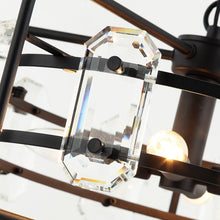 Load image into Gallery viewer, 4-Light Golden or Black Modern Crystal Pendant Light
