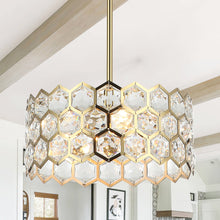 Cargar imagen en el visor de la galería, 13 Inch Modern Golden 3-Light Pendant Lighting for Living Room
