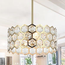 Cargar imagen en el visor de la galería, 13 Inch Modern Golden 3-Light Pendant Lighting for Living Room
