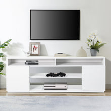 Carregar imagem no visualizador da galeria, Modern 68 Inch TV Stand Media Console with LED Lights for Living Room
