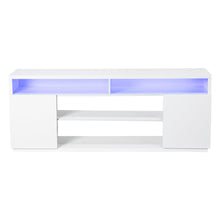 Carregar imagem no visualizador da galeria, Modern 68 Inch TV Stand Media Console with LED Lights for Living Room
