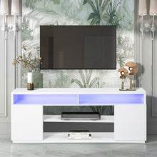 Carregar imagem no visualizador da galeria, Modern 68 Inch TV Stand Media Console with LED Lights for Living Room
