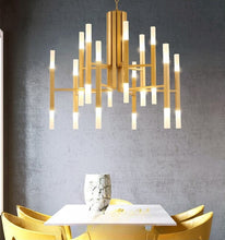 Load image into Gallery viewer, Mirodemi® Gold/Black Postmodern LED Chandelier For Living Room, Lobby, Restaurant
