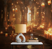 Carregar imagem no visualizador da galeria, Floating Candles /  Great Hall Room Wallpaper /  Wizardly World Wall Mural. #6764
