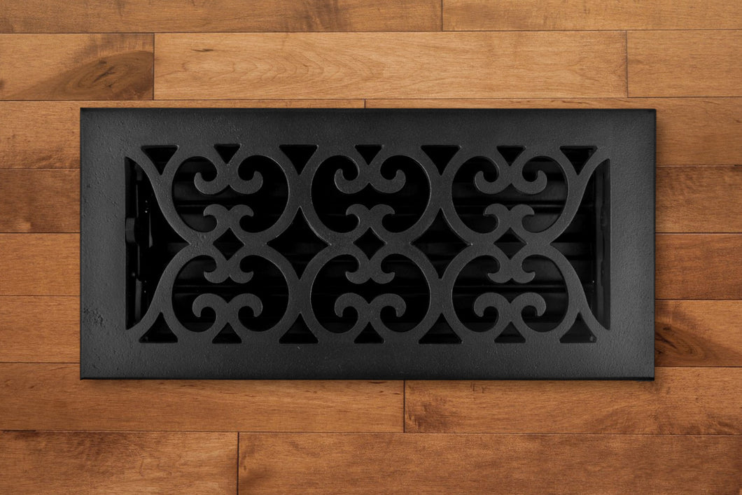 Cast Iron Heirloom Vent Covers - Black