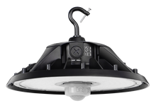 Cargar imagen en el visor de la galería, 150W Tunable UFO LED High Bay Light - Selectable Wattage (150W /120W/100W) &amp; CCT (4000K/5000K), 23,100 Lumens, 0-10V Dimmable - UL &amp; DLC 5.1 Certified
