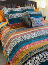 Load image into Gallery viewer, Boho Stripe 7 Piece Comforter Set
