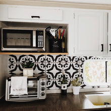 Cargar imagen en el visor de la galería, Black Aztec Tile Backsplash
