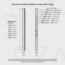 Carregar imagem no visualizador da galeria, Immense Outdoor Modern Linear Wall Lamp
