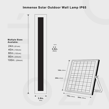 Carregar imagem no visualizador da galeria, Immense Solar Outdoor Wall Lamp IP65 | Minimalist Lighting
