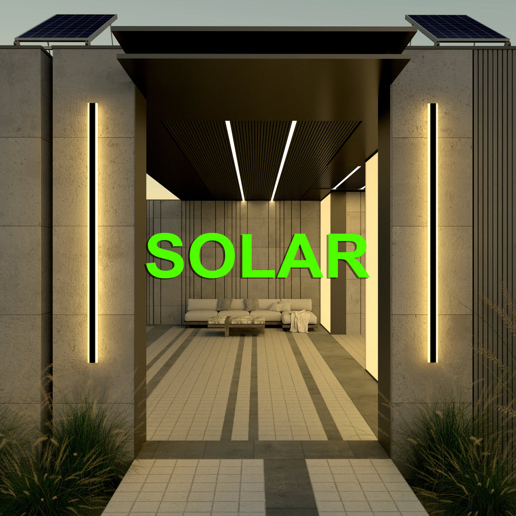 Immense Solar Outdoor Wall Lamp IP65 | Minimalist Lighting