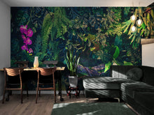 Cargar imagen en el visor de la galería, Jungle Wallpaper, Forest Greenery Botanical Wall Mural. #6741
