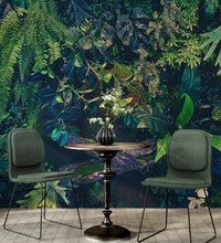 Cargar imagen en el visor de la galería, Jungle Wallpaper, Forest Greenery Botanical Wall Mural. #6741
