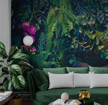 Cargar imagen en el visor de la galería, Jungle Wallpaper, Forest Greenery Botanical Wall Mural. #6741
